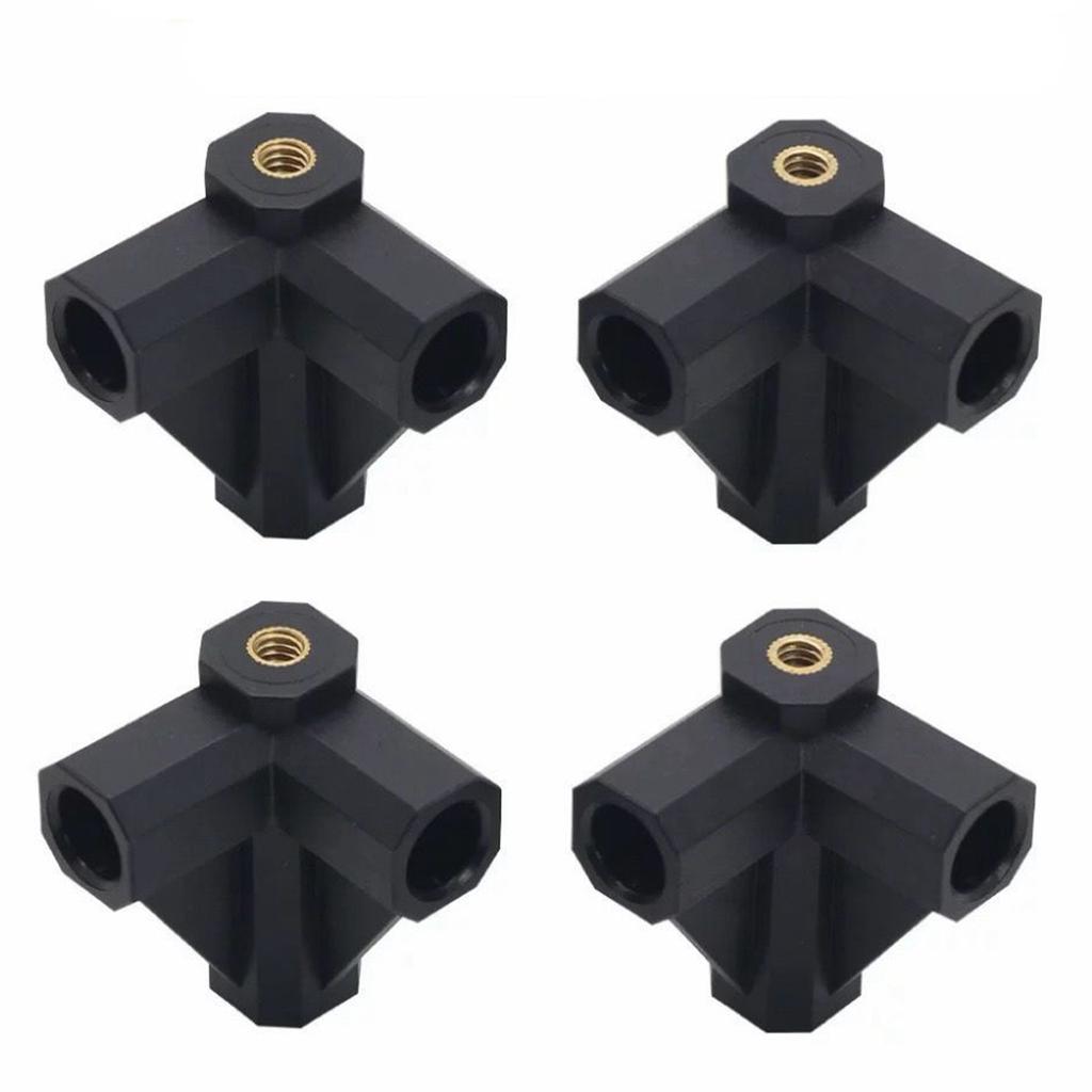 4pcs Table Feet Protectors with 4x Camping Tables Connectors Table Leg Cap Covers for Outdoor Activities Picnic BBQ