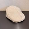Solid Color Simple Suede Forward Hat Children Autumn and Winter Casual Versatile Face Small Retro Anti-duck Hat