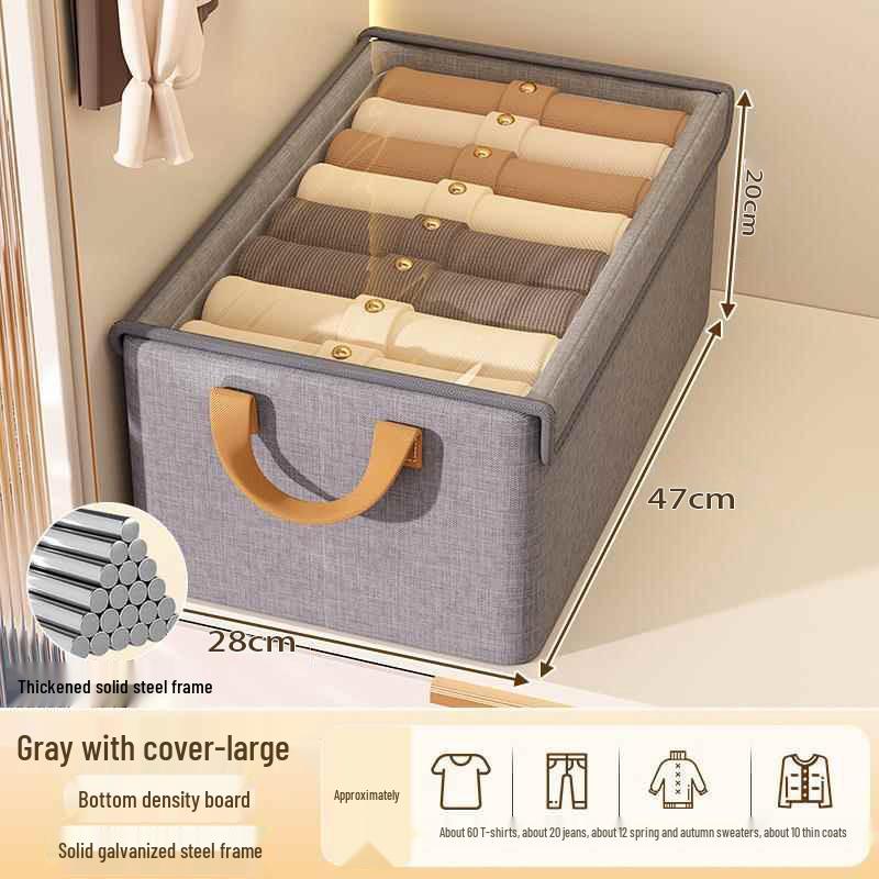 Verdickte Stoff-Aufbewahrungsbox für Kleidung und Hosen - Organizer für Schlafzimmer/Zuhause
