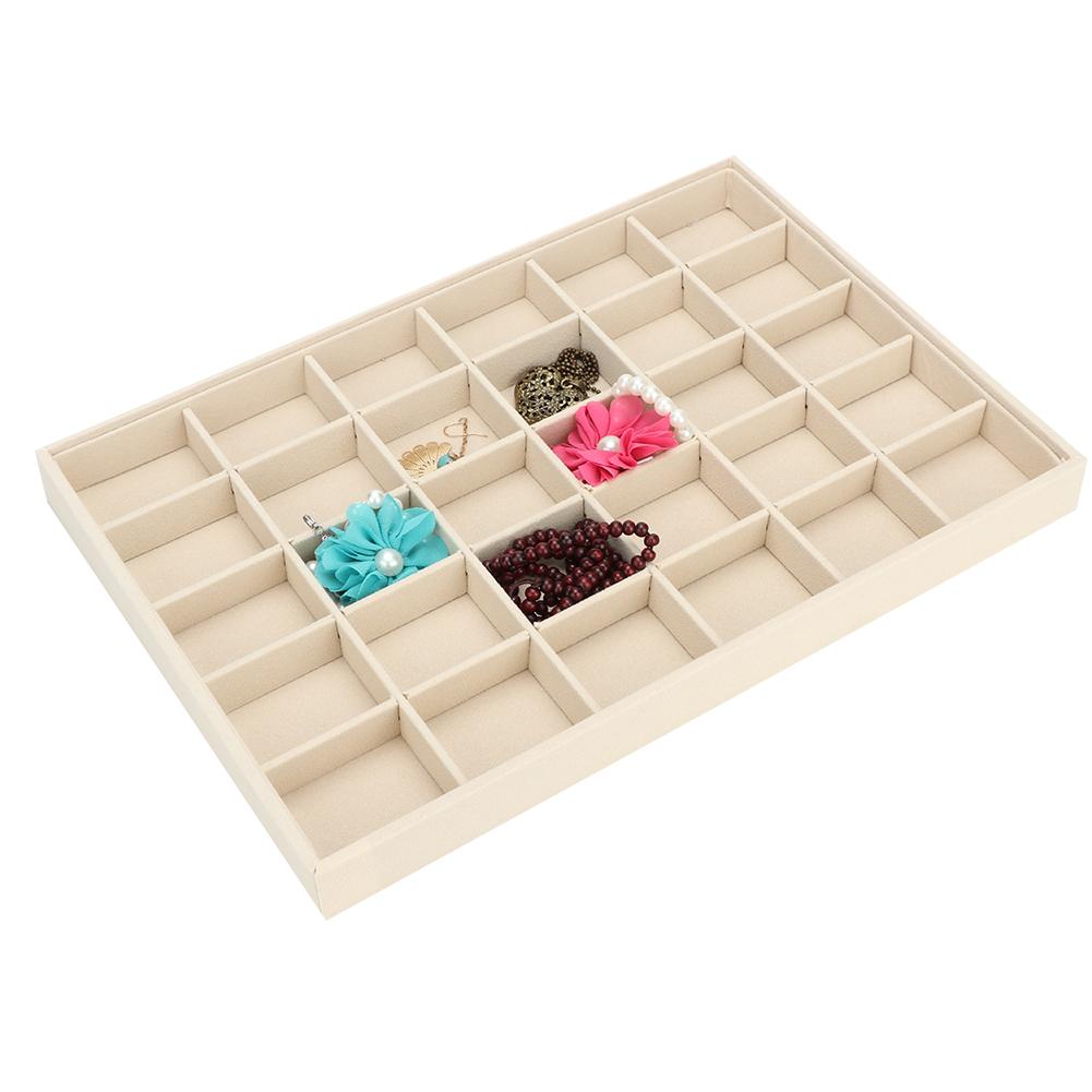 Schmuck Aufbewahrungsbox Armband Halskette Ohrring Behälter Organizer (30 Fächer Tablett)