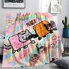 1 Stück Nyan Cat Aufdruck Flanelldecke, Hohe Qualität, Bequem für alle Jahreszeiten, Heimdekoration, Wärme und Komfort, Perfekt für Weihnachtsgeschenke 99