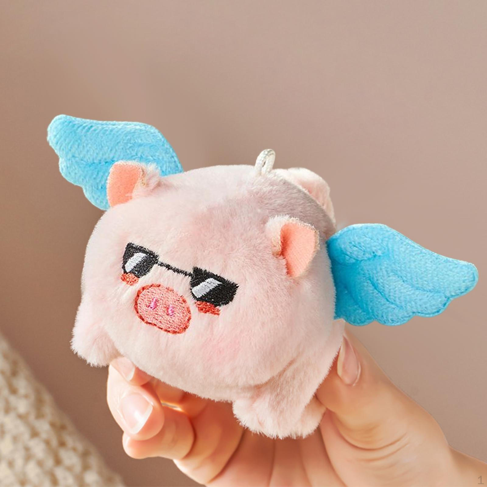 Плюшевая игрушка, мягкая кукла с виляющим хвостом, милая игрушка, брелок с заводным механизмом для подарка на день рождения синий