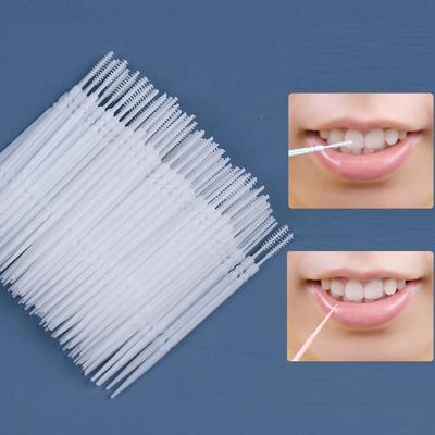 100 PCS Pick Interdentalbürste Doppelkopfbürste für die Zahnreinigung Zahnstocher Mundpflegewerkzeug