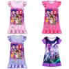 Kpop Demon Hunters Cotton Short Sleeve Sleep Dress For Kids Summer Wear