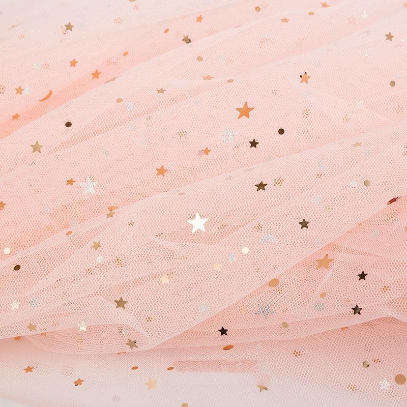 Star Printed Curtains Tulle Balcony  Screen Sheer Curtain Living Room Window Tulle Wedding Ribbon Organza Mesh  DIY  Topper Supplies
