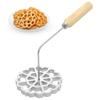Bunuelos Cookie Maker Mold with Wood Handle Bunuelos Mold Rosette Iron Molds Aluminum Alloy Material for Fried Treats