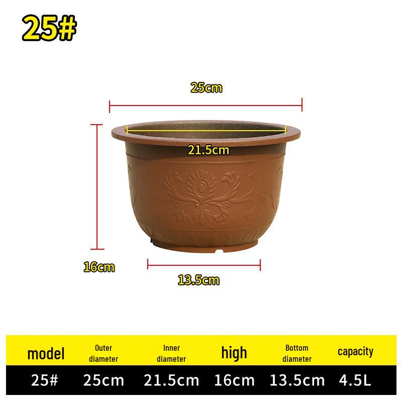 Extra Large Thick Plastic Flower Pot for Outdoor Plants, Trees, and Water Lilies