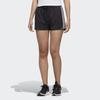 Adidas Lace-Up Mid-Rise Side Stripe Three-Quarter Casual Shorts Women Shorts Black GJ9031