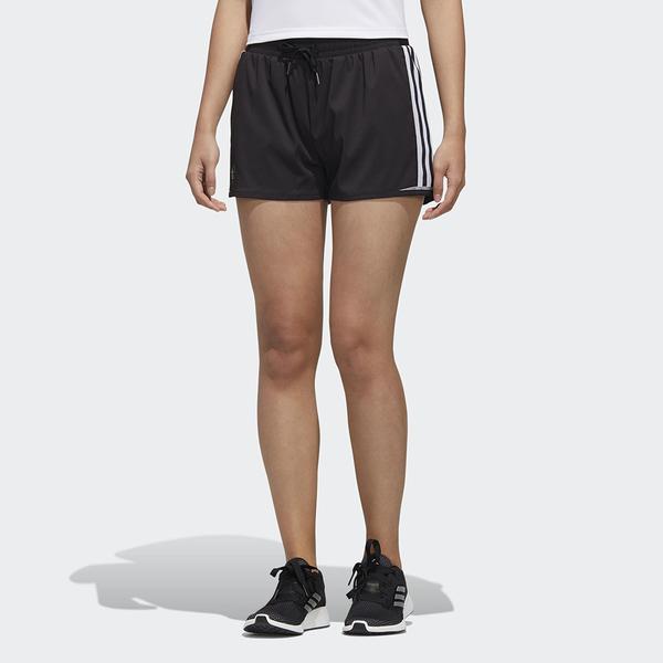Adidas Lace-Up Mid-Rise Side Stripe Three-Quarter Casual Shorts Women shorts Black GJ9031