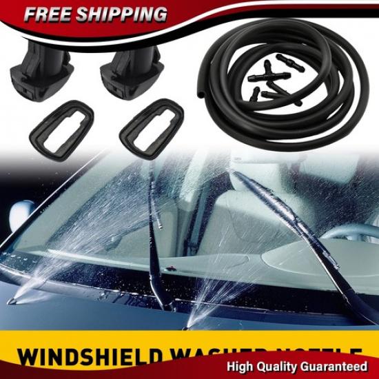 Windshield Washer Fluid Hose & Hood Nozzle Kit For 2005-2016 Jeep Grand Cherokee