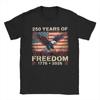 250 Years of Freedom Eagle American Flag Graphic Tee 1776 2026 Men's Short Sleeve T-Shirt - Men's Summer Cotton Graphic Tee