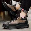 Men's Outdoor Snow Boots Winter Thermal Lined Waterproof Anti Slip Hiking Shoes with Laces Durable Work wear Boots for Men