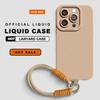 Strap Phone Case For iPhone 16 14 15 Plus 12 13 Mini 11 16 Pro X XR XS Max 16E SE Lanyard Liquid Silicone Protector Soft Cover