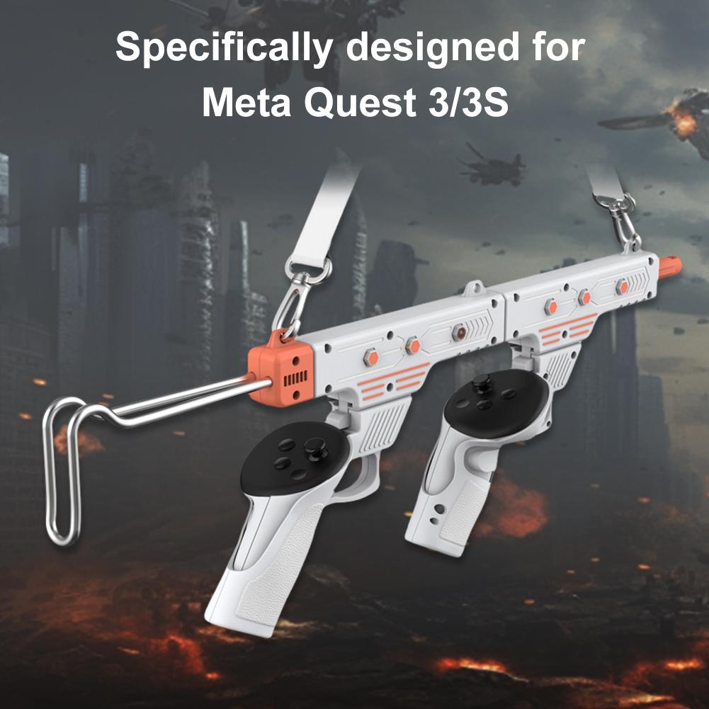 VR Gunstock VR Shooting Game Accessories Shooting Controller Handle Controller Grips for Meta Quest 3/Quest 3S