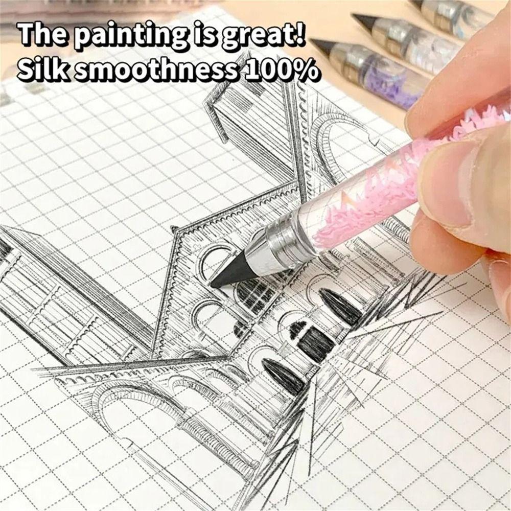 No Ink Unlimited Writing Pencil Art Sketch Eternal Pen Wind Flow Sand Pen  Painting Supplies