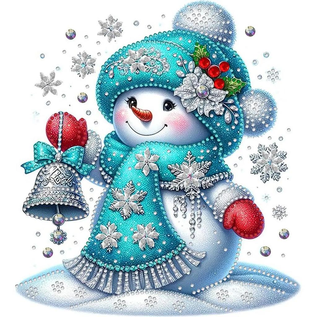 30*30cm Partial Special Shaped Drill Xmas Snowman Decor5D DIY Diamond Painting Rhinestone Diamond Painting Home Wall Decor