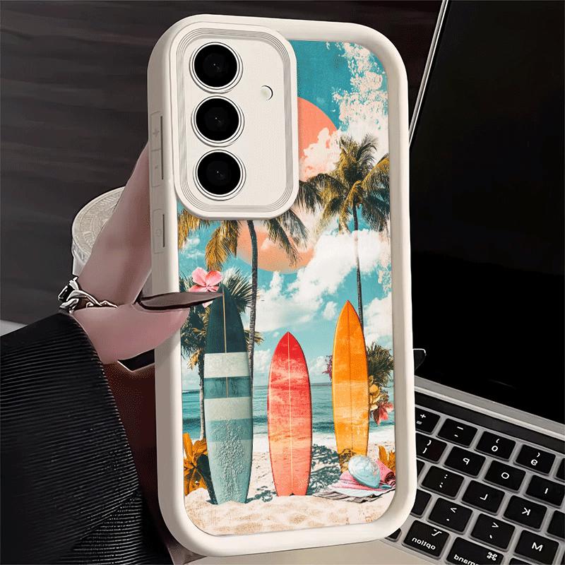 Surfboard Surfing Surf Summer Soft Phone Case for Samsung Galaxy A17 A16 A26 A36 A56 A15 A25 A35 A55 A14 A24 A34 A54 A13 A23 A33