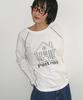 RONRON Rr House Stitch Raglan Long Sleeve White