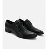 Men's Two-Tone Pointed Leather Shoes: Trendy, Breathable, Genuine Leather Lace-up for Business and Weddings