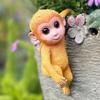 62KD Monkey Container Accessories Resin Decors Monkey Sculpture Planter Pots Hangers for Plant Lover and Children