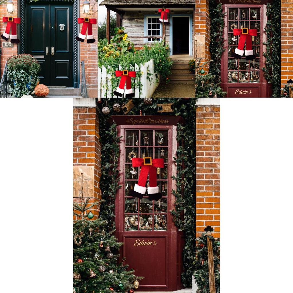 Festlig jultomte rosett dekorativ väggklistermärke för modernt hem vardagsrum sovrum