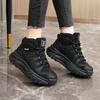 KT2809 New Autumn and Winter Warm High-top Women's Student Women's Shoes Velvet Thick-soled Solid-color Heightening Cotton Shoes