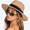 Popular Straw Hat Sun Protective Hat for Women Men Unisex Breathable Vacation Photoshoots Panama Hat for Music Festival