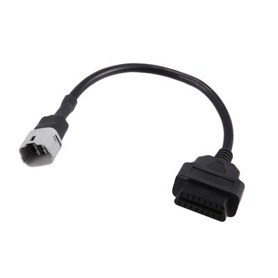 ACROPIX 34.5cm 1.13ft 6-Pin auf OBDII Kabelkabel Diagnoseadapterkabel Motorrad OBD2 Scanner