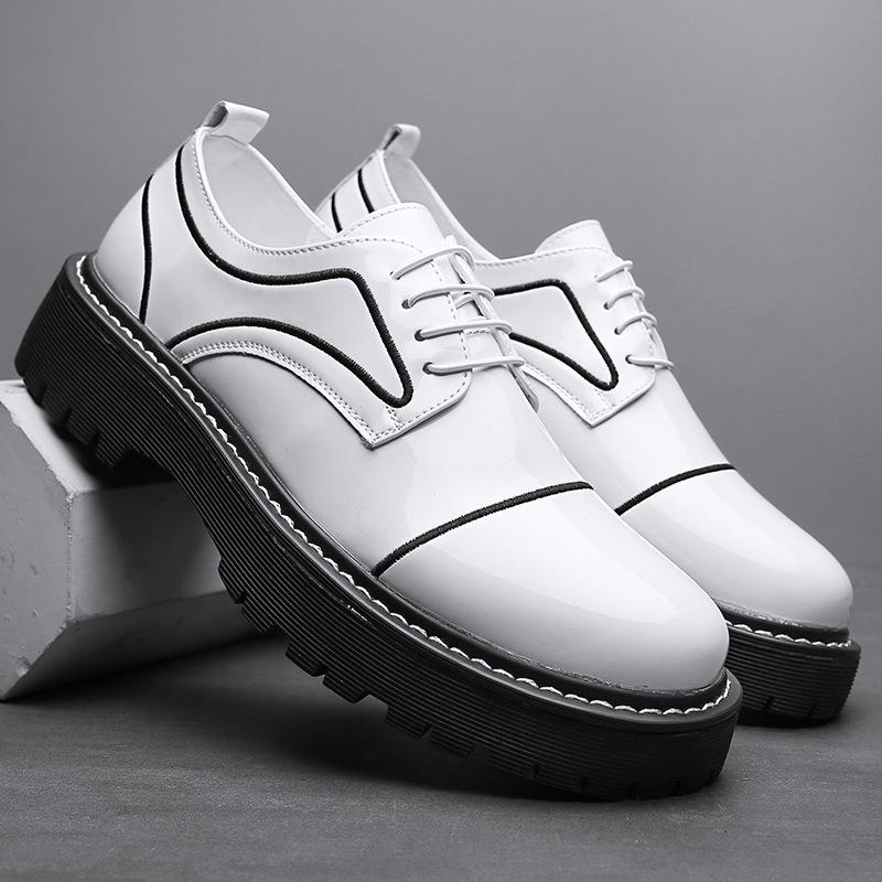 New Business Casual Formal Leather Shoes Comfortable White Single Shoes Wedding Groom Small Leather Shoes 38 белый