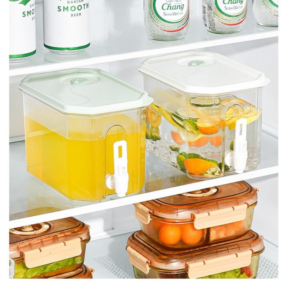 3.5L Cold Water Bucket Summer Dispenser Water Kettle Refrigerator Jug  Fruit Juice Drink Container