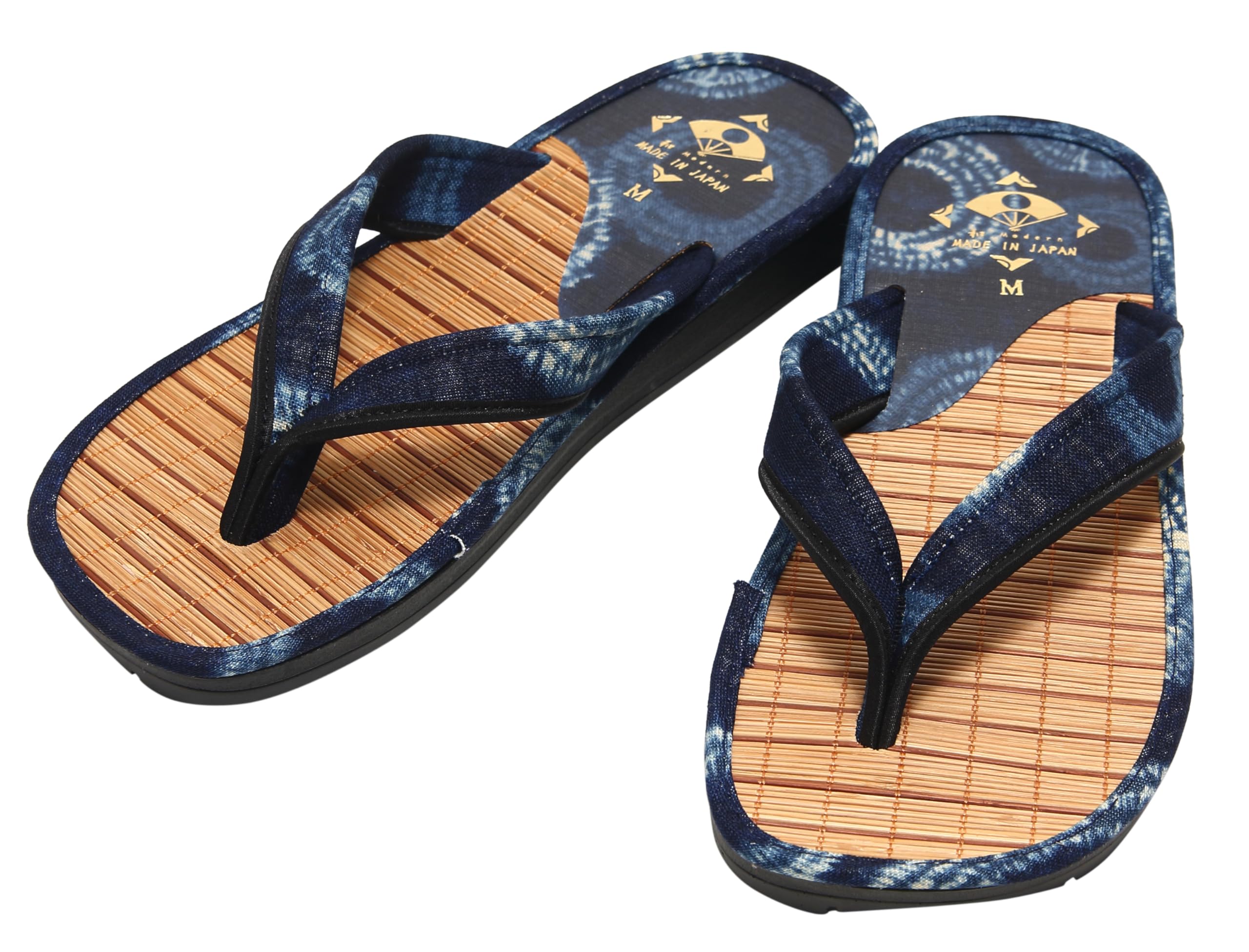 

Гэта бамбуковые Сделано в Японии [Хасэгава] Мужские сандалии в японском стиле, полоски, (Сжатый узор/М)