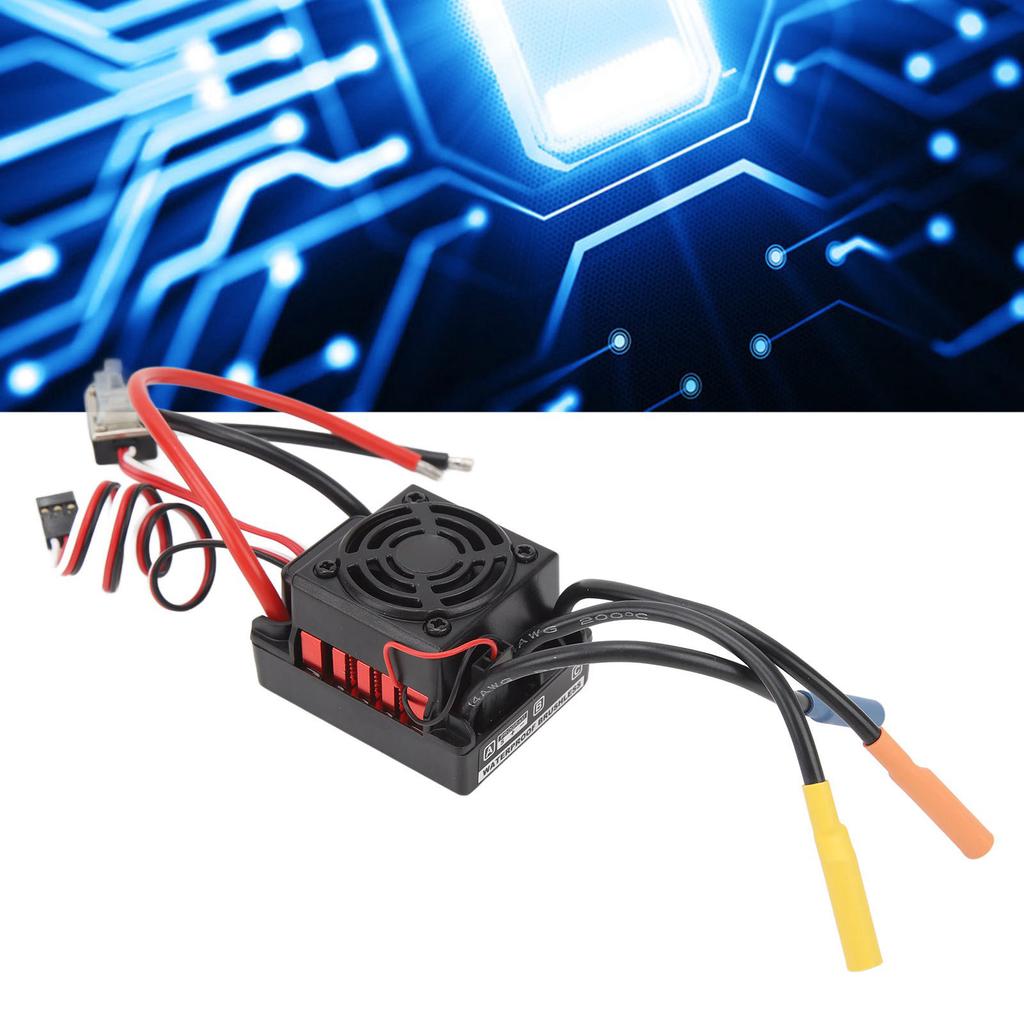 Electronic Speed Controller Waterproof 60A RC Motor Speed Controller ESC for 1/10 RV Electric Truck
