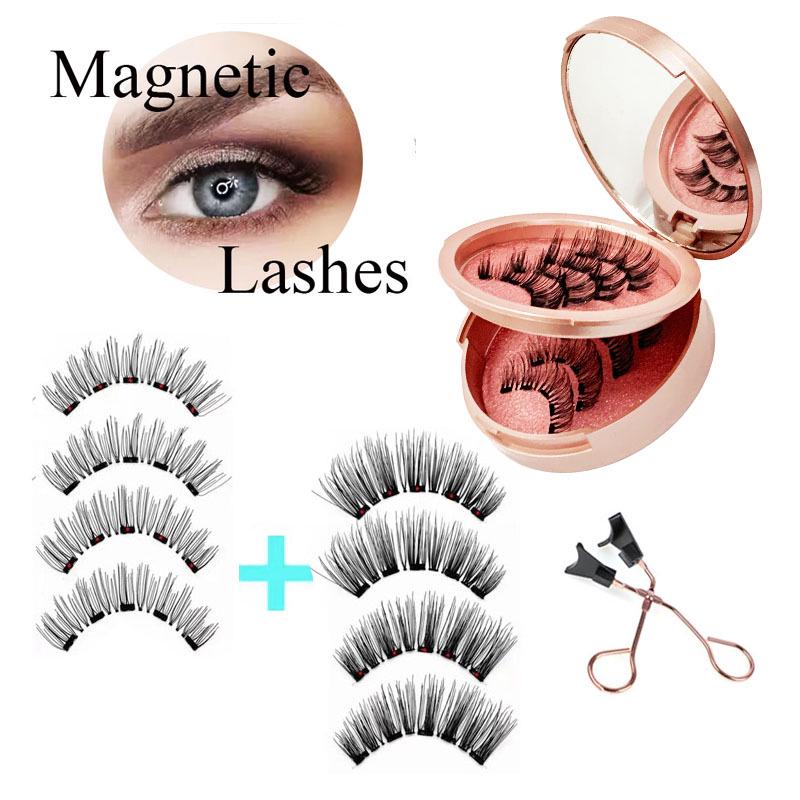 Quantum Magnetic Eyelash Set - False Magnet Eyelashes with Curler
