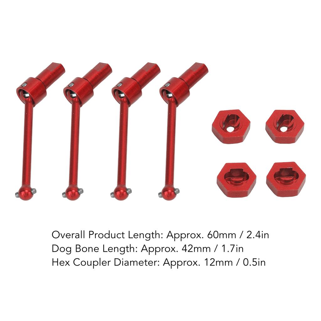 Front Rear Drive Shaft Aluminum Alloy Driveshaft CVD for   Latrax Teton 1Celsius18 RC Car