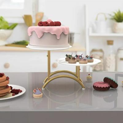 Metal Round Cupcake Dessert Stand Cake Stand,Cake Display Holder Cookies Fruit Serving Tray Decor for Wedding Party Birthday