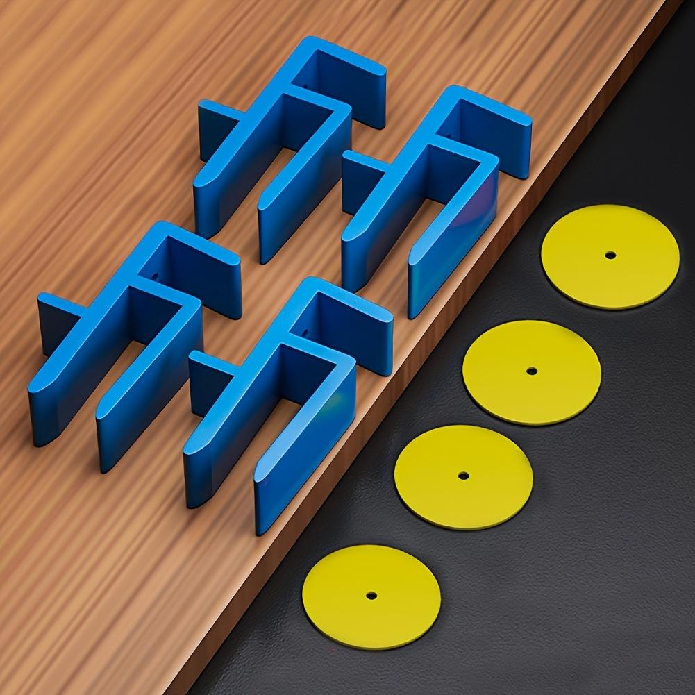 9pcs Blue Plastic Woodworking Jig Set - Versatile Marking Tools for Cabinets, Sills & Joinery, Includes 1 Pencil & 4 Round Markers,Ideal for Carpentry