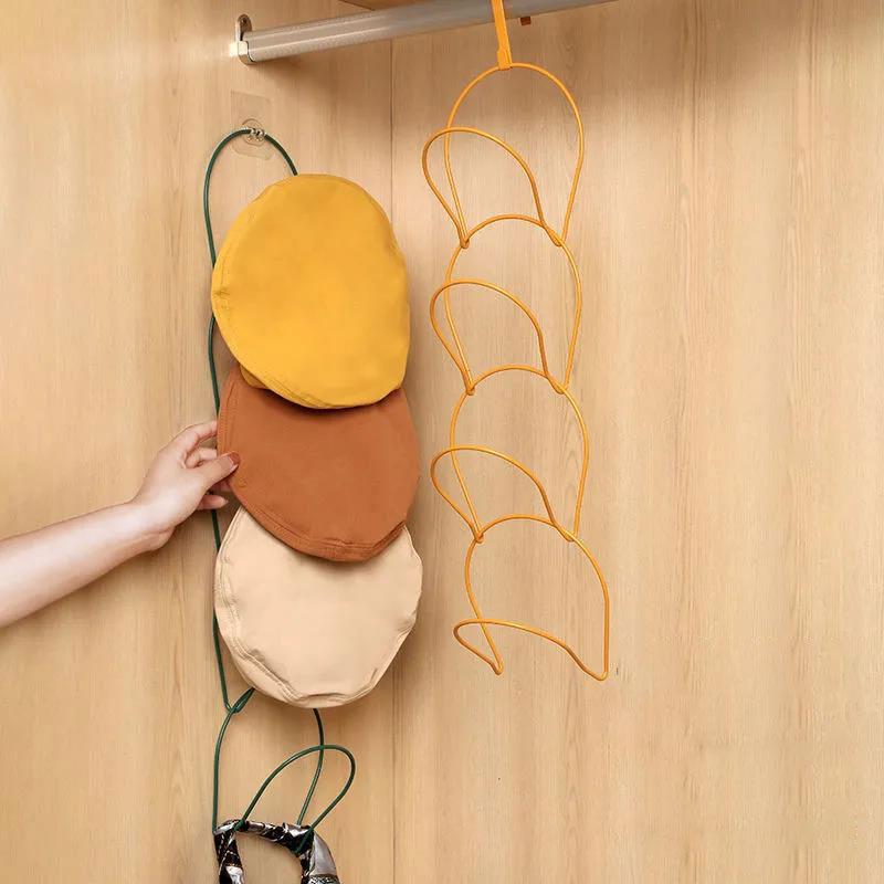 5PCS Hanging Hat Storage Rack Hanger Hook Storage Artifact Door Home Wall Hanging Rack Hat Rack Door Back Shelf Support Bathroom Towel Rack