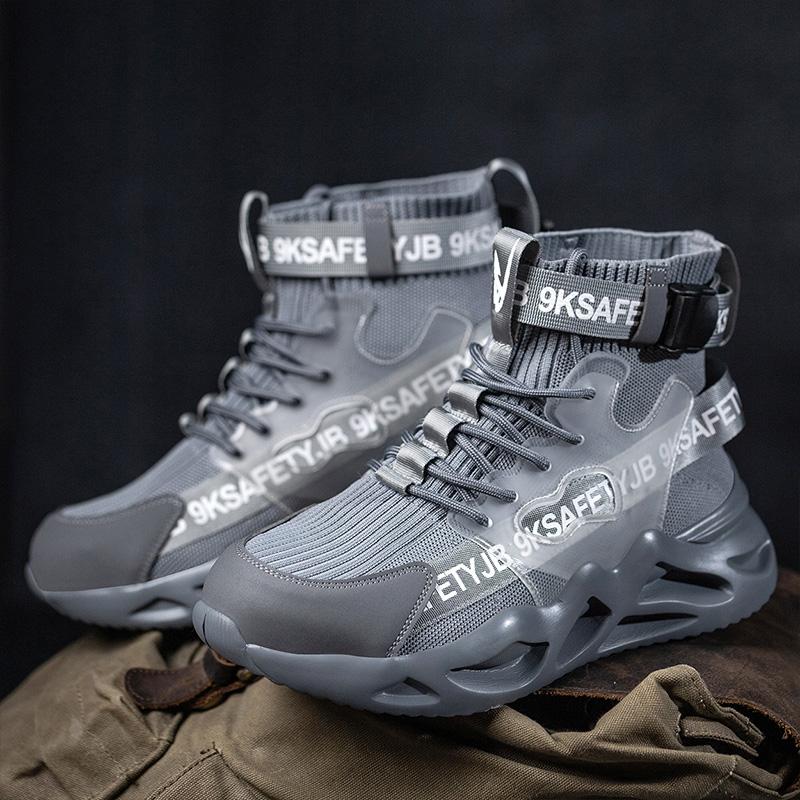 Fashion Work Safety Boots High Top Safety Shoes Man Breathable Steel Toe Work Shoes for Men Women Industrial Security Protective Boots