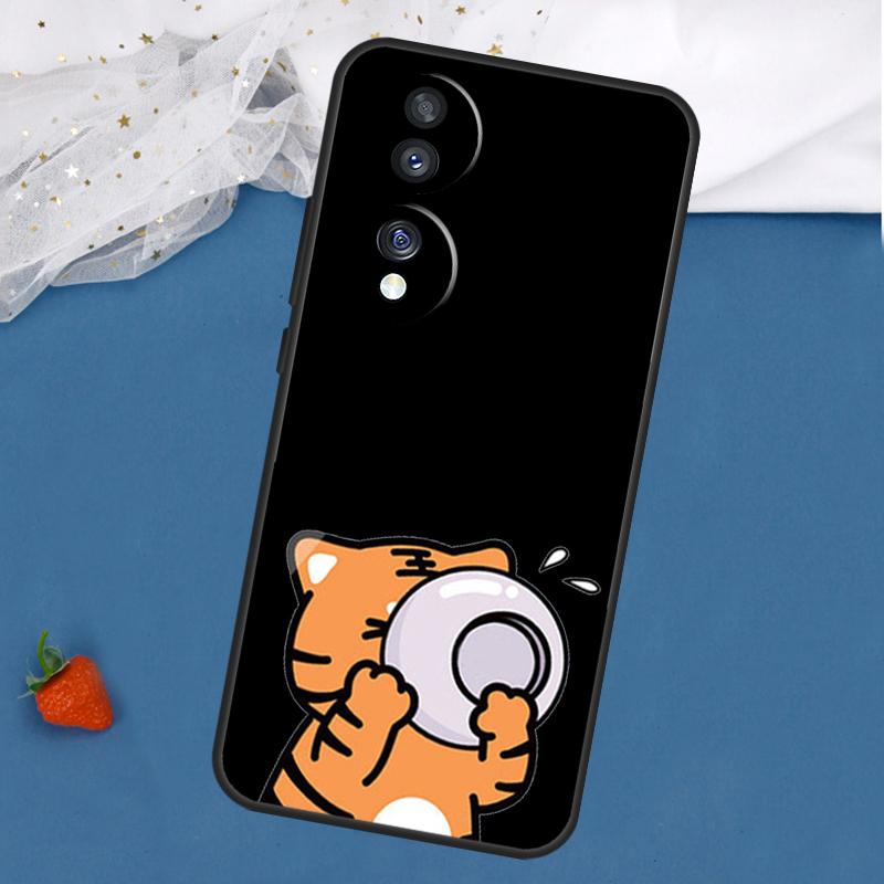 

Cute Tiger Couple Case For Honor X8 X9 50 70 Cover For Huawei P30 Pro P50 P20 P40 Lite P Smart 2019 Nova 5T Huawei P20 Lite