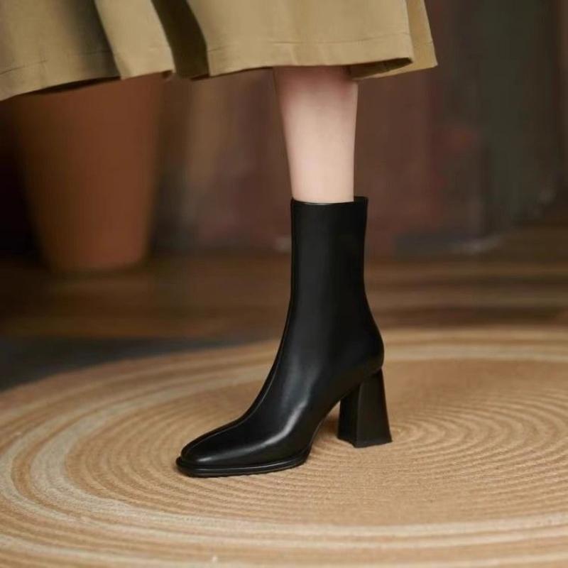 Fashion Booties Retro Style Soft Plain High Quality Ankle Boots for Women On Promotion New In Offer Pu Trend 2025 Boot Woman Short Shoes