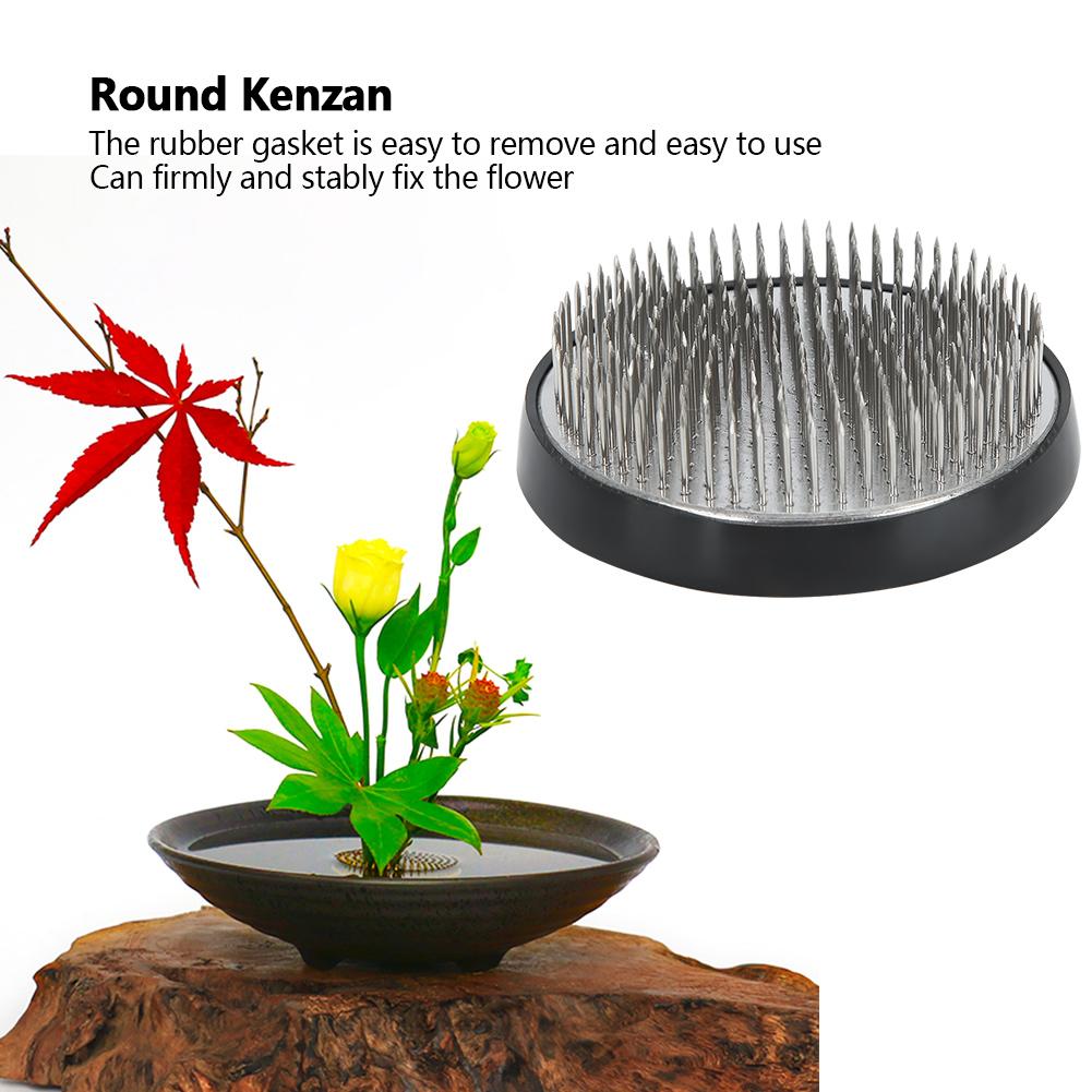 Japanese   Round Kenzan Flower Arrangement Holder Needle Arranging Tool Accessories