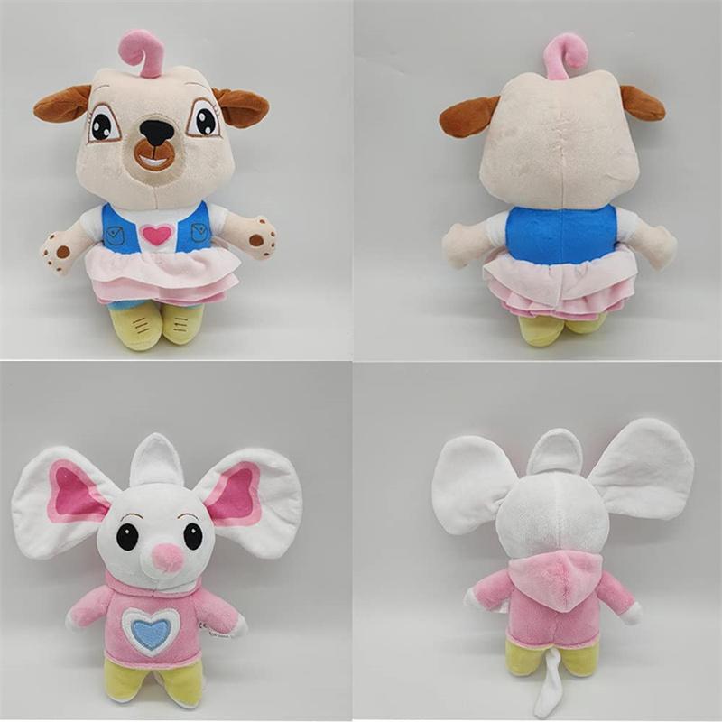Chip und Kartoffel Plüschtier Stofftier Hund Maus Plüschfigur Baby Schlafkissen Weiche Puppe Geschenk für Fans Kinder Geburtstag