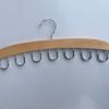 14-Hook Multifunctional Solid Wood & Leather Adhesive Foldable Metal Clothes Hanger