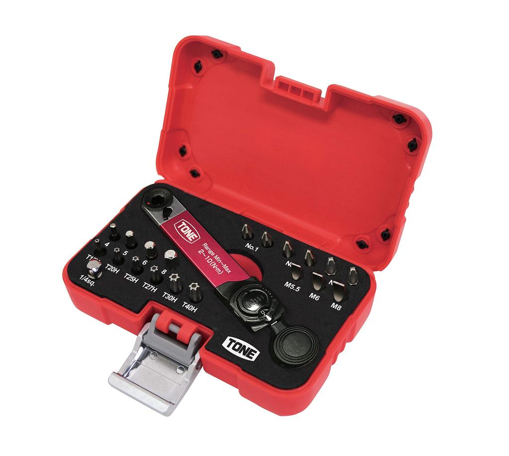 TONE Torque Bit Ratchet Set TBS20 Bit Insider Obsah 21 položek 10N m