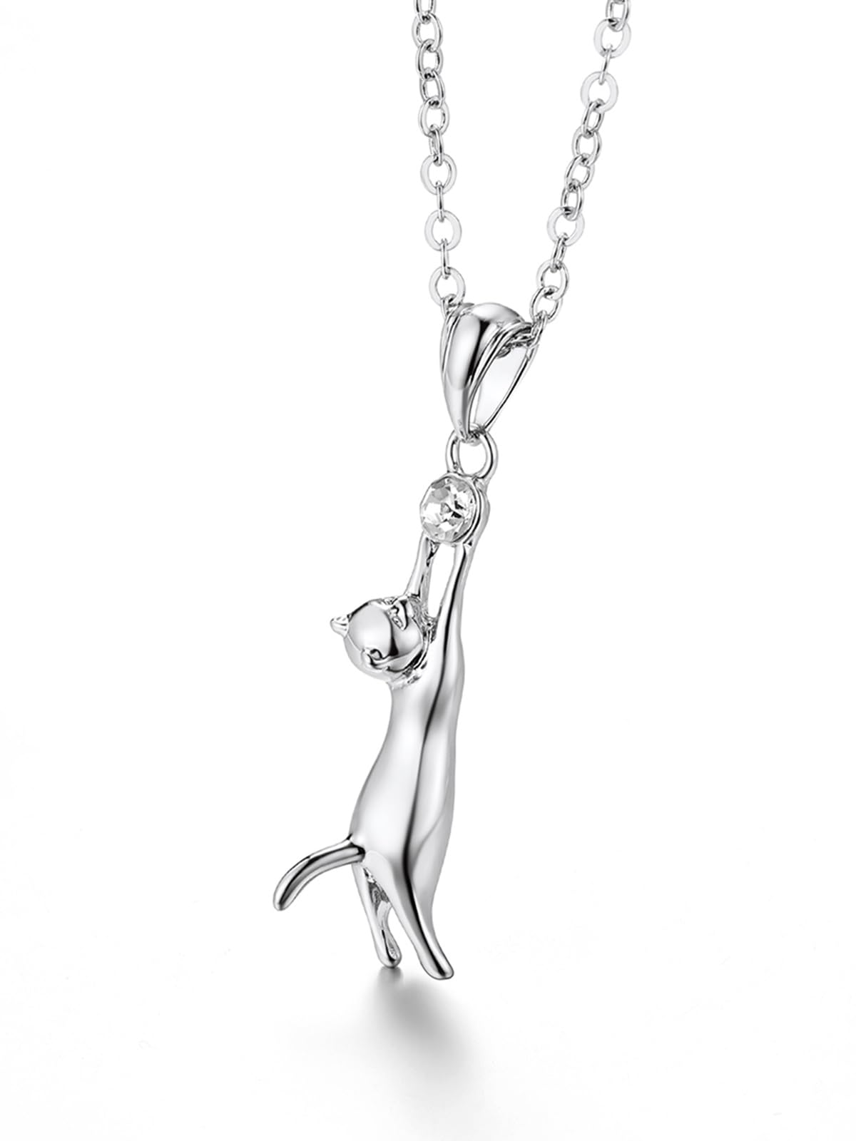 

Кошачье ожерелье для нержавеющей кошки милая кошка золото подарок на день рождения для нее [U7] женщины, сталь, гипоаллергенный, популярный, подвеска, аксессуар, ожерелье,