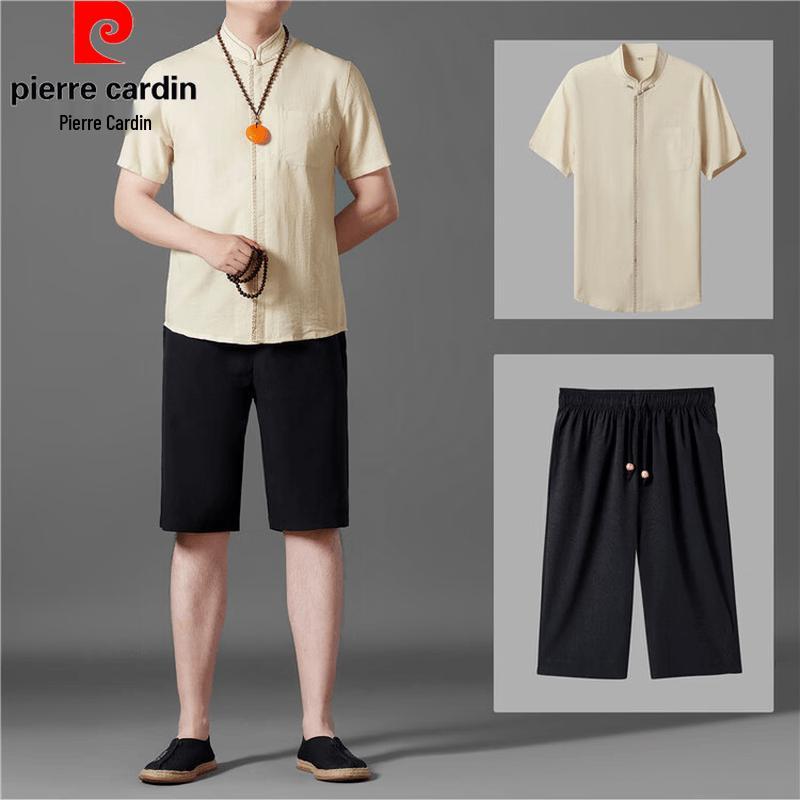 Pierre Cardin Men s Summer Chinese Style Tang Suit Set 43/190