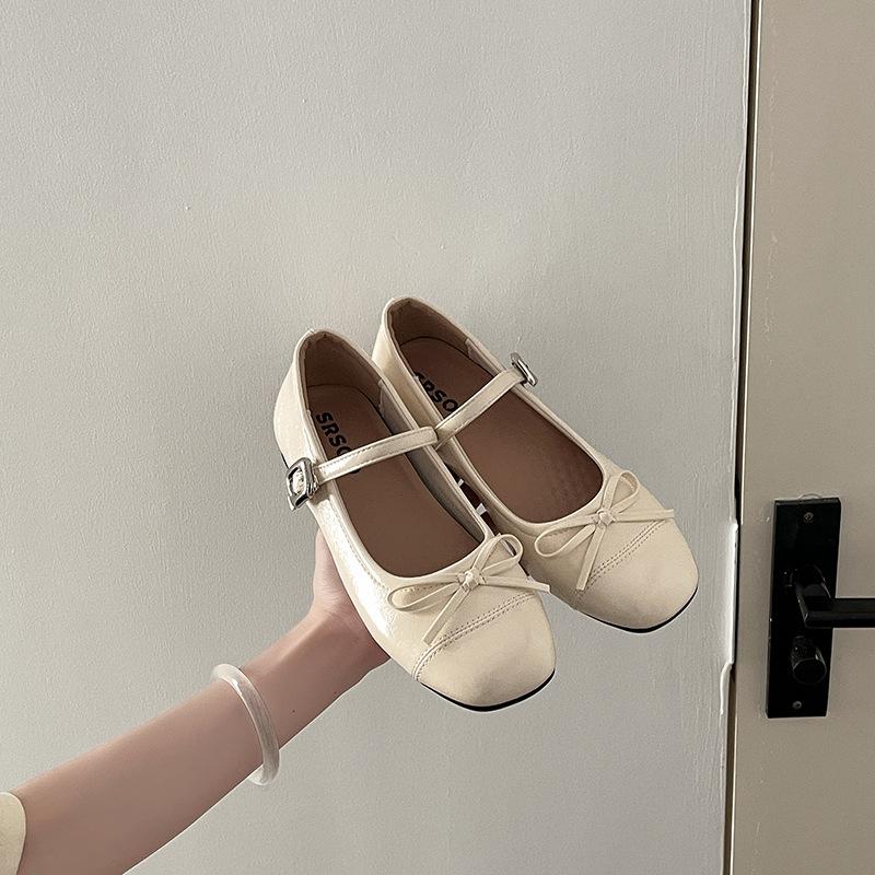 

Retro Mori bow soft-soled Mary Jane shoes for women in the summer of 2025, the new versatile fairy style small leather shoes are trendy 40