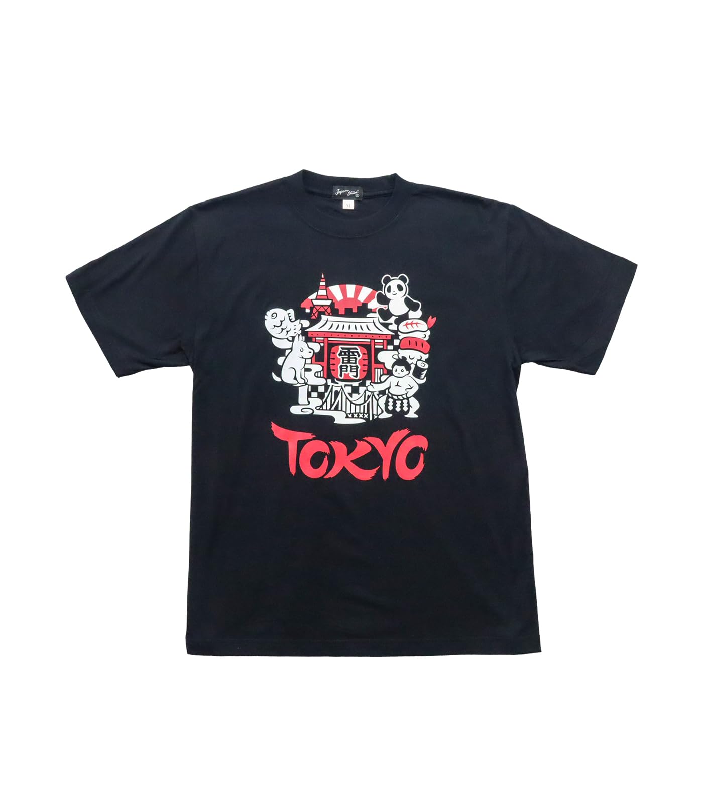 Japanese Souvenir Illustration L Black Shin-ei [T-shirt TOKYO]