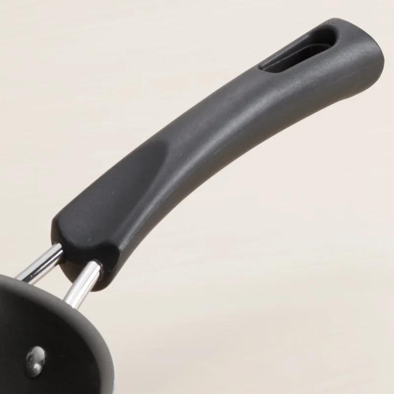 Nonstick Aluminum Deep Sauté Pan Induction Safe Covered Cooking Pan Dishwasher Safe Tempered Glass Lid Ergonomic Design Easy