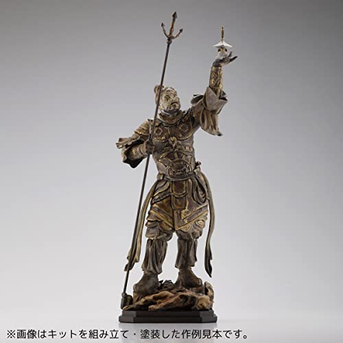 Kaiyodo Artpla ART PLA Four Heavenly Kings Statue, Tamonten, Approximately 160mm Tall, Non-Scale, Unpainted, Unassembled Plastic Model Kit AP009